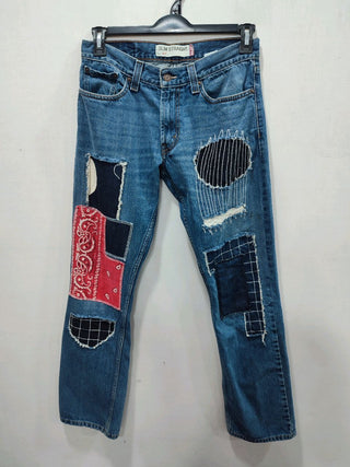 Bandana Patch Rework Jeans - 25pc