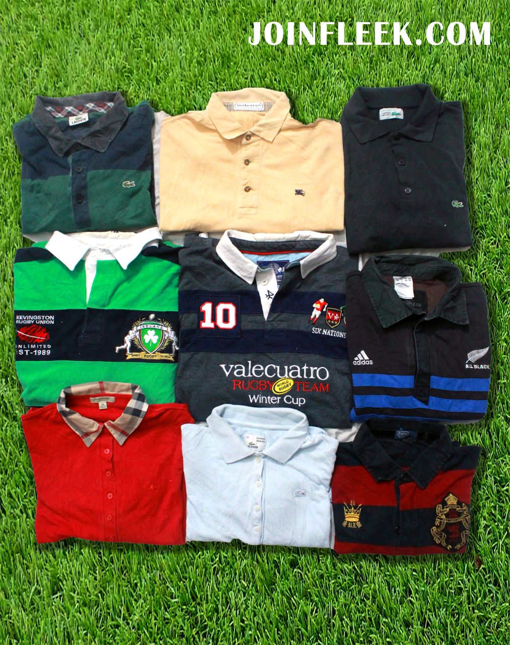 Burberry, Polo Ralph Lauren, Polo Lacoste, Tommy, Kappa and others Full sleeve T-shirt - 50 pieces Bundle