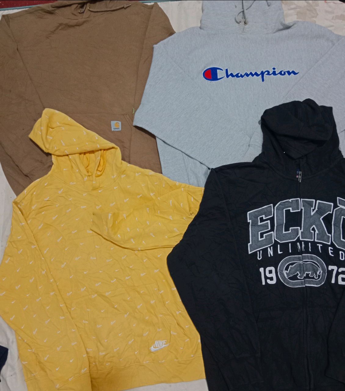 NFL NHL Starter, Champion Reverse Weave & Mix Branded Hooded Sweatshirt Premium Grade USA made (85) piece