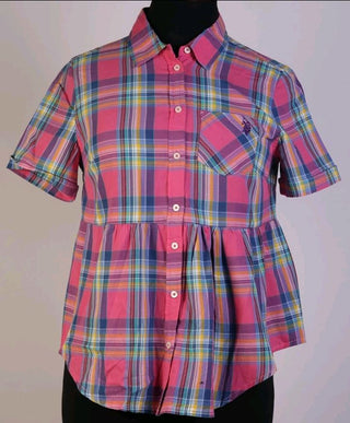 Reworked Ladies Branded Blouse made using Polo Ralph Lauren, Nautica, Tommy and Other Branded Vintage Shirts, Style-CR 871