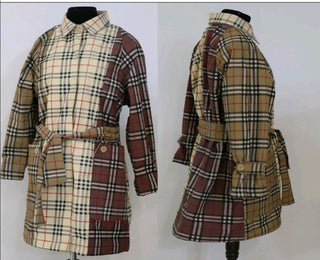 CR 241 - Reworked Full Print Check Trench Coat - 25 piece