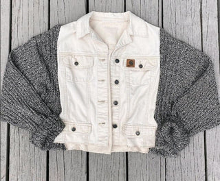 CR326 Girls Denim Jacket with sweater Insert - 50 pieces